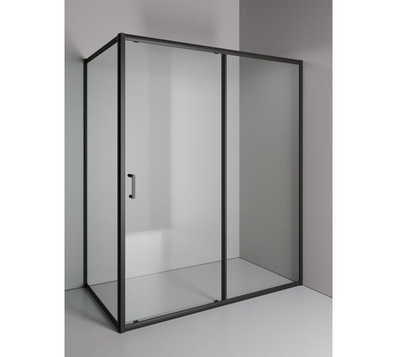 Изображение товара Душевой уголок ORANGE E23-16090TB без поддона с раздвижной дверкой, матовый черный X996434822
