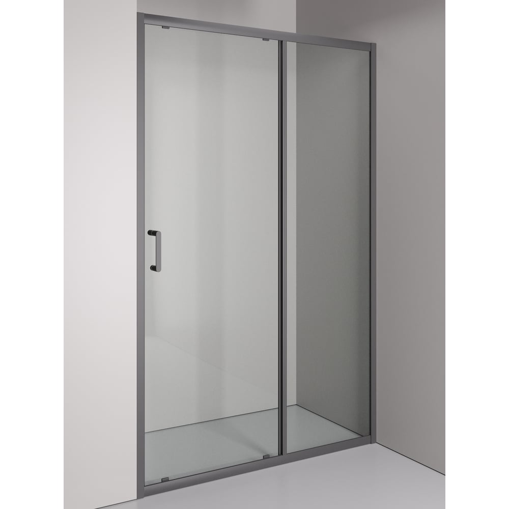 Изображение товара Душевое ограждение ORANGE E02-120TGG с раздвижной дверью в нишу матовый серый