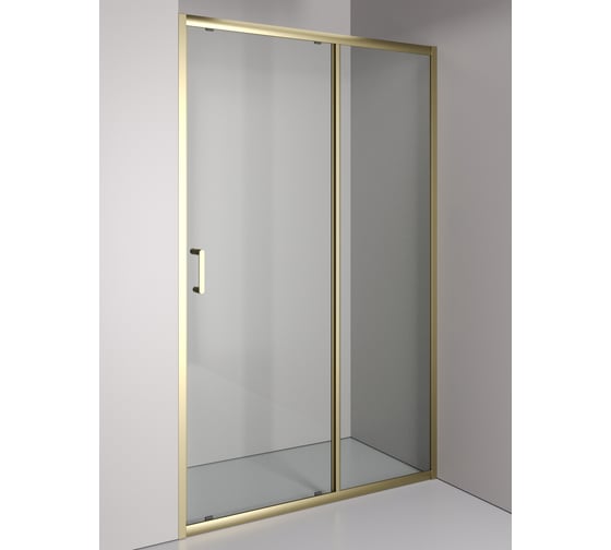 Изображение товара Душевое ограждение ORANGE E02-120TGY в нишу с раздвижной дверкой, матовое золото X243824822