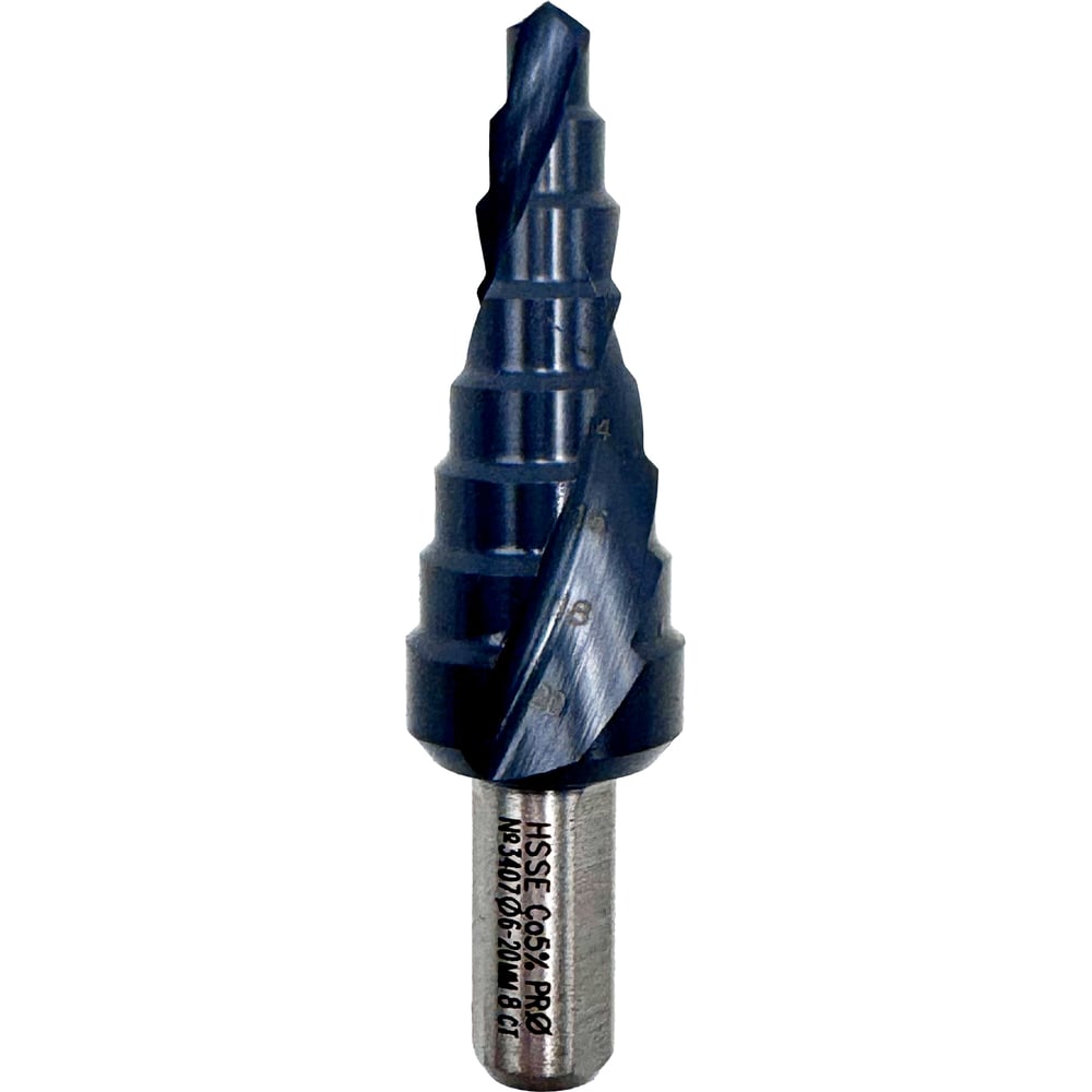 Изображение товара Сверло ступенчатое Профоснастка 3407 M35 TiALN 6-20 мм для металлов