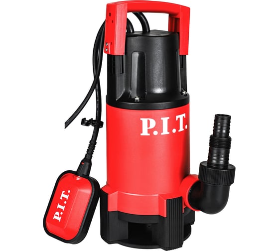 Изображение товара Дренажный электрический насос P.I.T. (900 Вт, грязная вода, напор 10 м, 250 л/мин, удар. пластик) PSW900-W1
