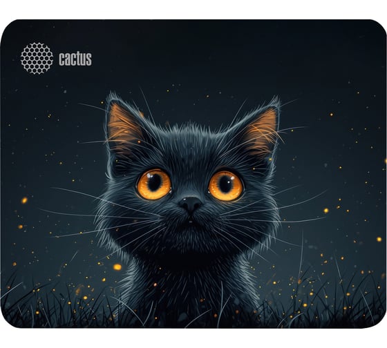 Изображение товара Коврик для мыши Cactus Black Cat 250x200x3 мм CS-MPC-D09S 2064763