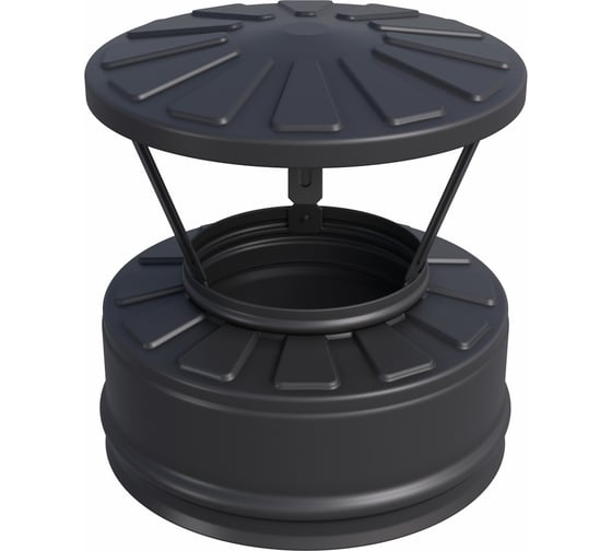 Изображение товара Оголовок МЕТАЛЛИК И КО 210х150; Оц 0.50 AISI 430 0.50 (КОНДЕНСАТ) (RAL 9005) терм.о О0000128849