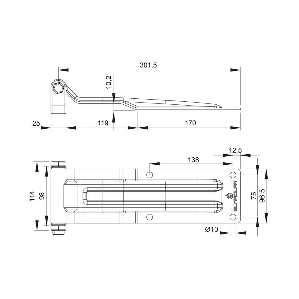 Изображение товара Петля универсальная из нержавейки ELMACILAR KK06.SS