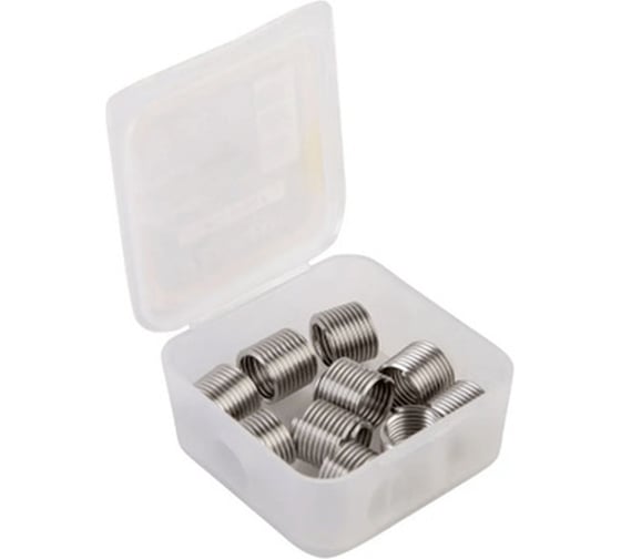 Изображение товара Набор вставок резьбовых WIEDERKRAFT для левой резьбы M14x1, 2,5d, 10 предметов WDK-INL14102