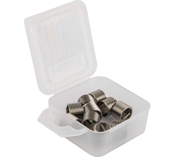 Изображение товара Набор вставок резьбовых WIEDERKRAFT для левой резьбы M10x1.25, 1,5d, 10 предметов WDK-INL1012