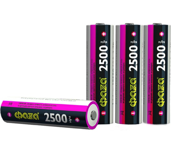 Изображение товара Li-Ion аккумулятор ФАZА 18650 2500мАч 12A 3.7В без платы с защитой Box-4 5060326
