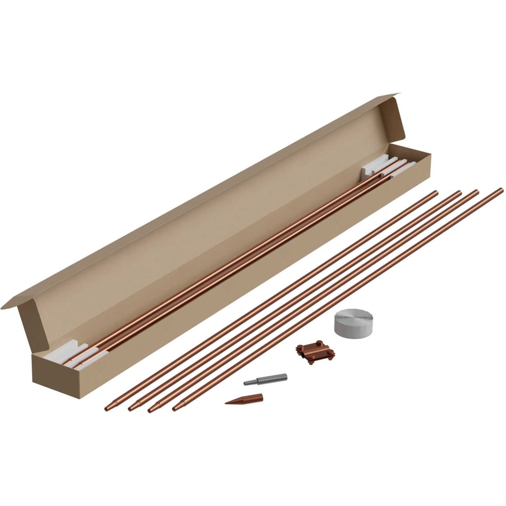 Изображение товара Комплект заземления системы КМ из 6 стержней D16 мм L9 м безмуфтовый SCU KTZ-D16-L9