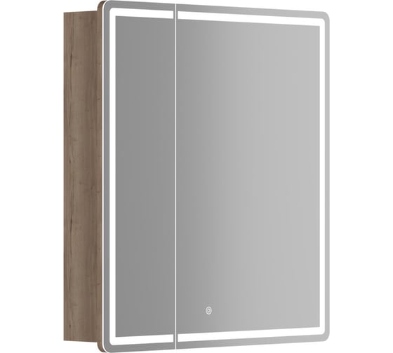 Изображение товара Зеркальный шкаф для ванной комнаты Sancos Mirror 690x150x740 мм, с LED подсветкой, цвет дуб галифакс натуральный, с розеткой арт. MI70EG