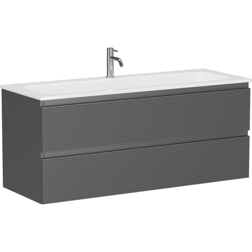 Изображение товара Подвесная тумба Sancos Folk 1195x445x500 с 2 ящиками Grey soft