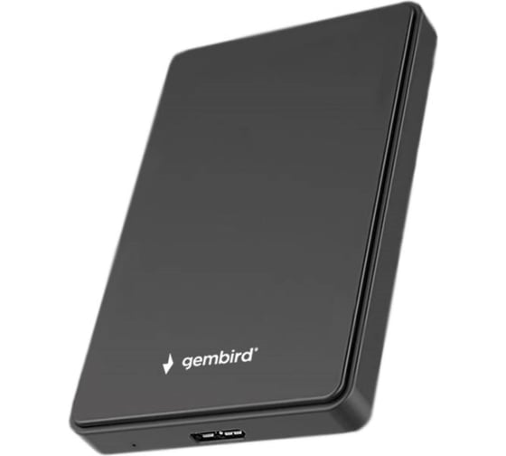 Изображение товара Внешний корпус Gembird USB 3.0 для 2.5 HDD/SSD, порт MicroB, SATA III, пластик, черный, коробка EE2-U3S-40