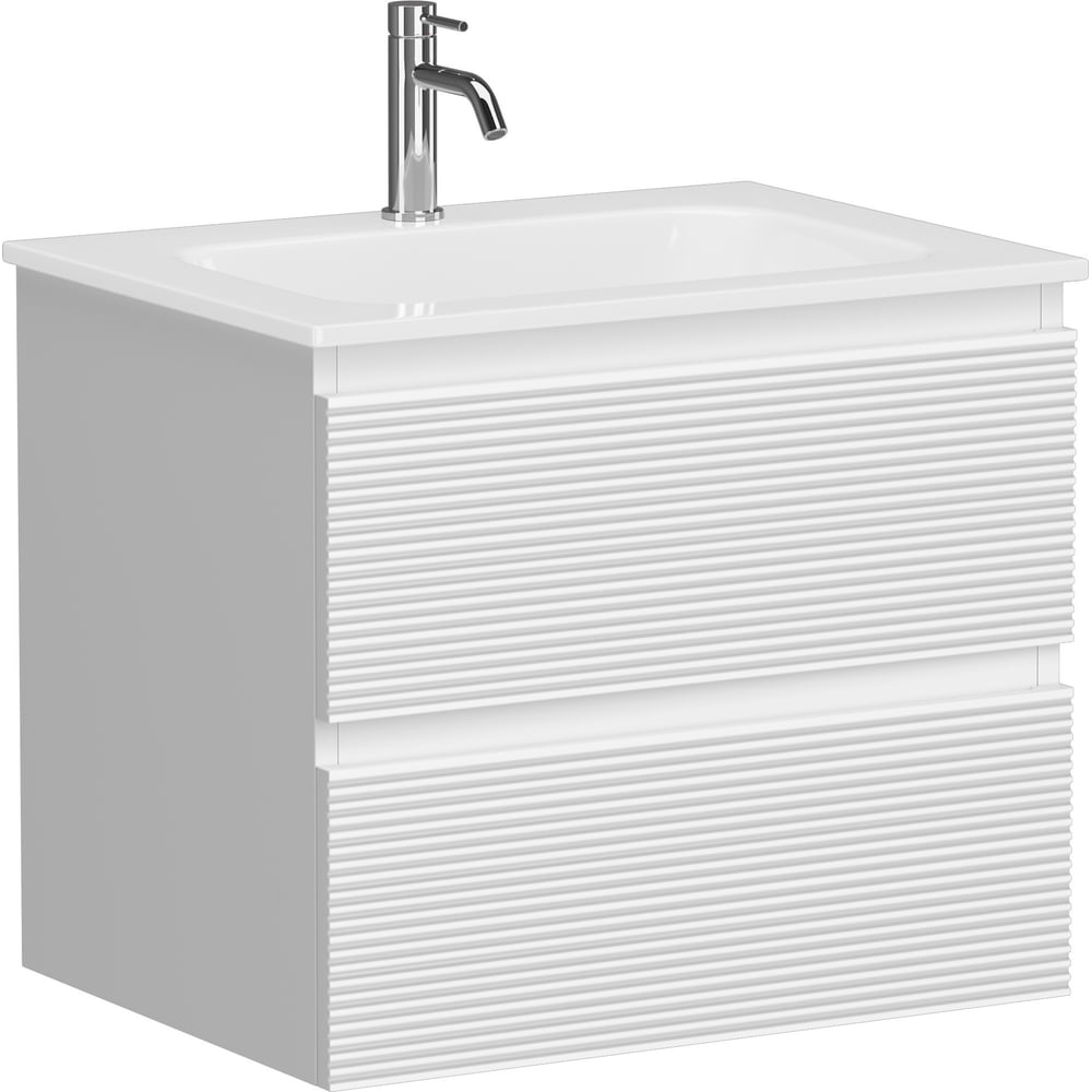 Изображение товара Тумба подвесная Sancos Folk Bianco 590x445x500 с 2 ящиками и доводчиками