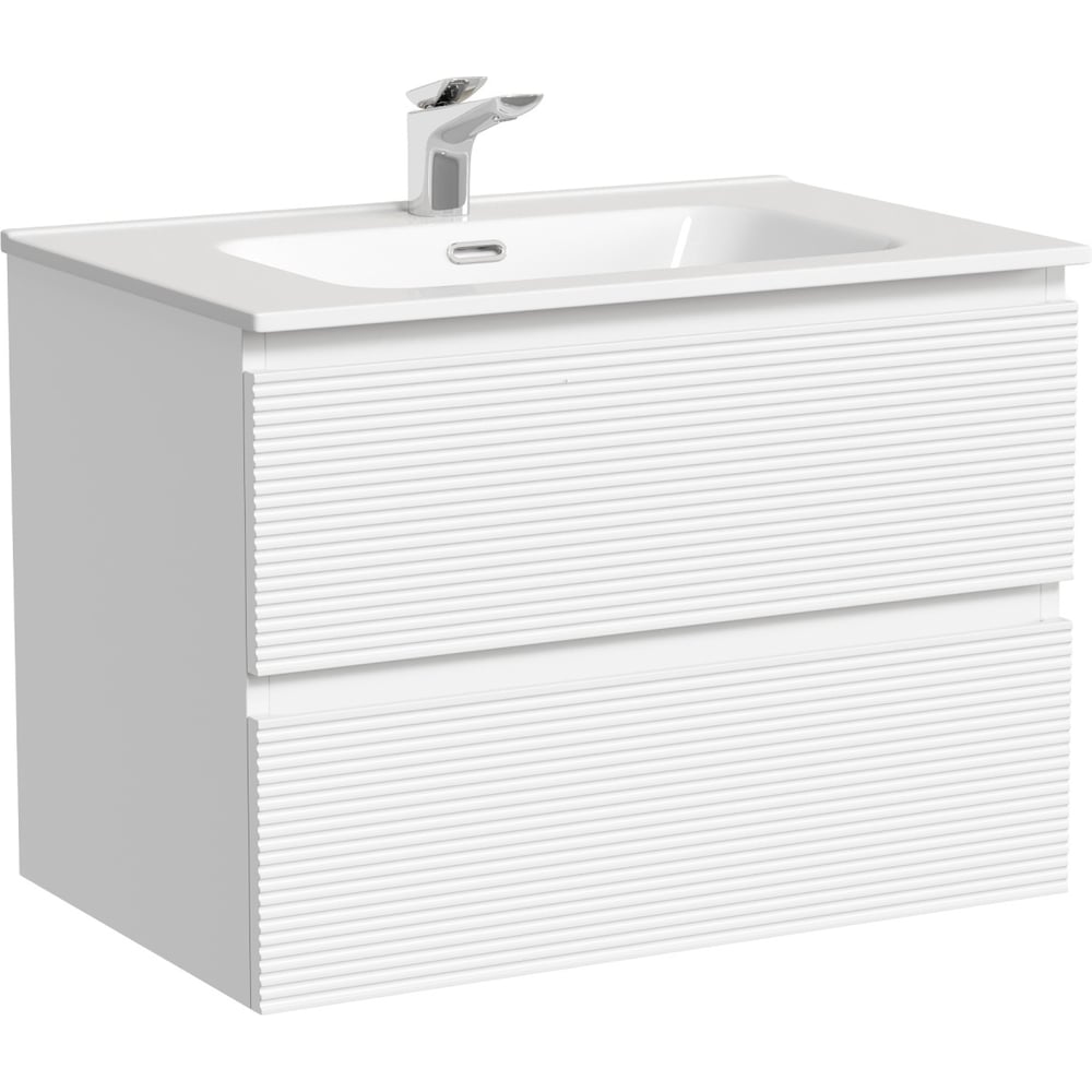 Тумба подвесная Sancos Folk 690x445x500, 2 ящика с доводчиками, Bianco, FL70W