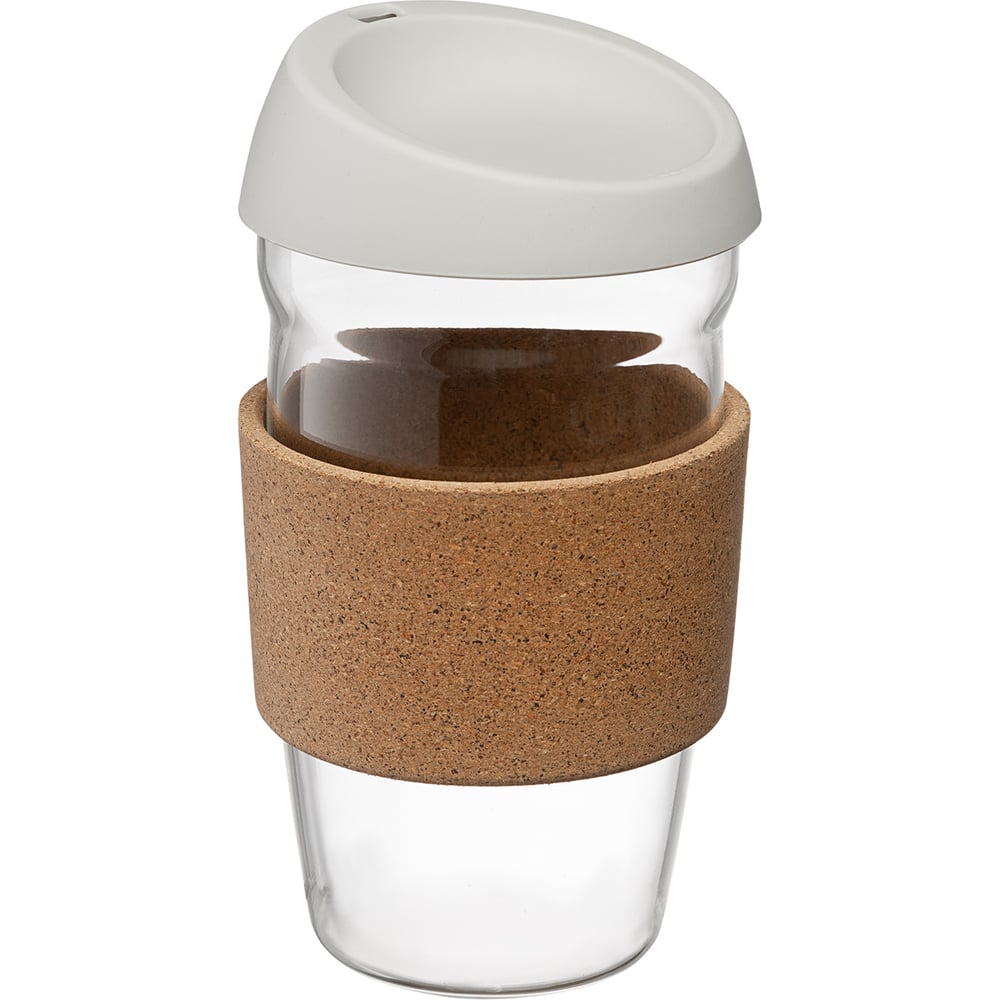 Изображение товара Кружка Smart Solutions Cozy Cup стекло 450 мл с крышкой серый