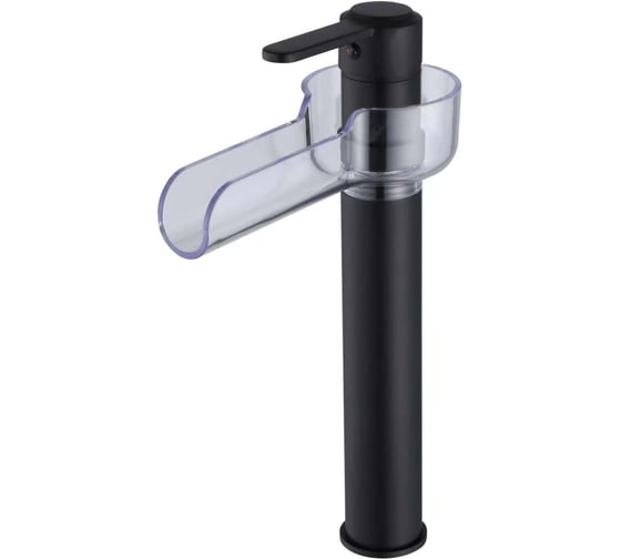 Изображение товара Смеситель для умывальника D-Lin высокий, латунь, черный D111355