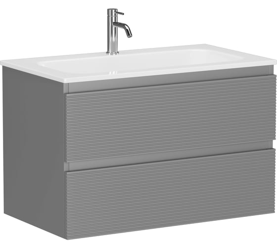 Изображение товара Тумба подвесная Sancos Folk 790x445x500, 2 ящика с доводчиками, Ergraut soft, FL80ES