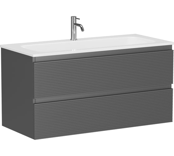 Изображение товара Тумба подвесная Sancos Folk 995x445x500, 2 ящика с доводчиками, Grey soft, FL100GS