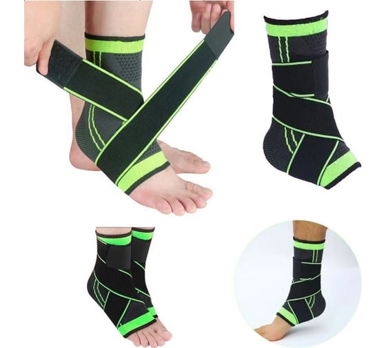 Изображение товара Бандаж на голеностопный сустав Ecos (суппорт) фиксатор голеностопа, универсальный размер 109346