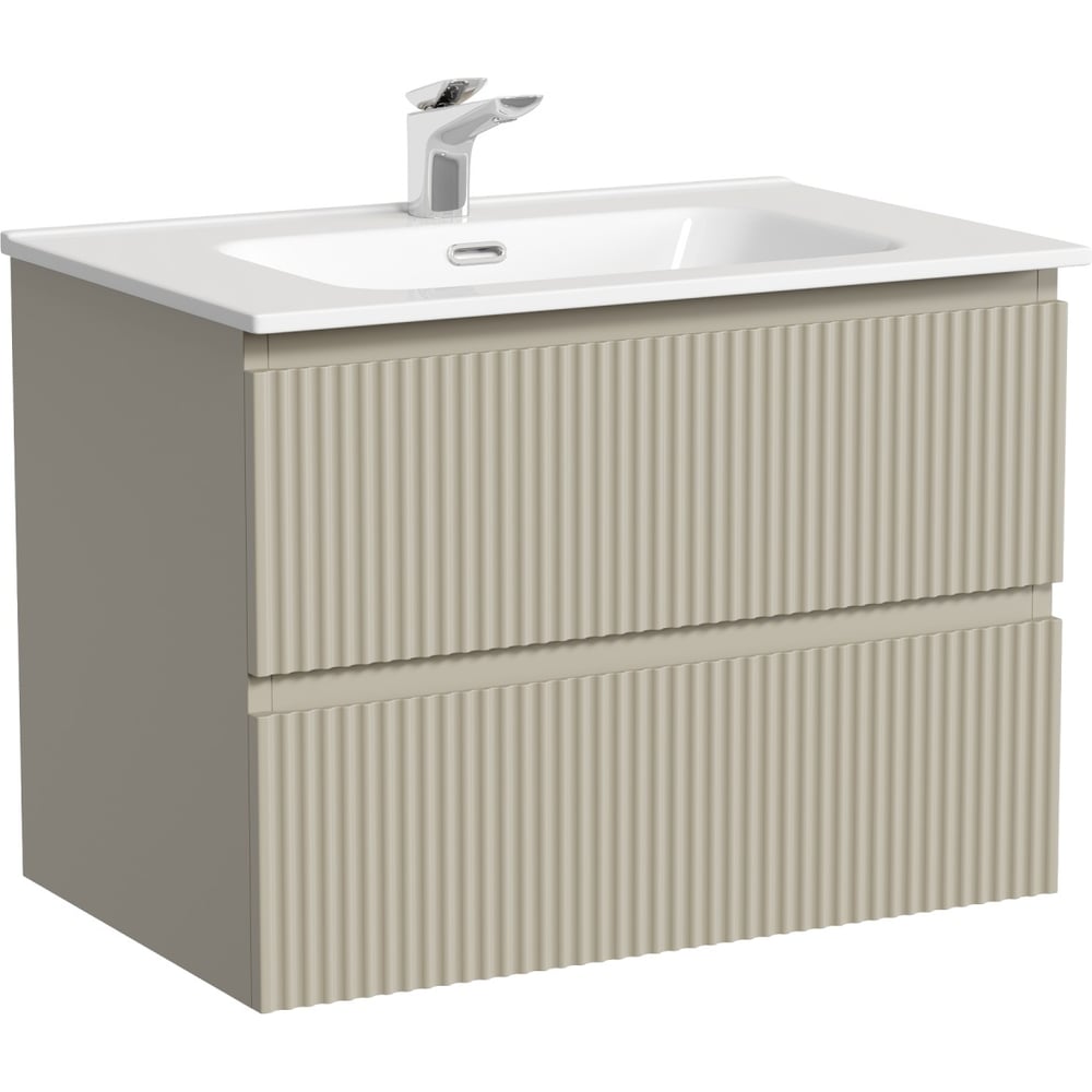 Изображение товара Подвесная тумба для ванной с 2 ящиками Sancos Snob R 690x445 мм Beige Soft