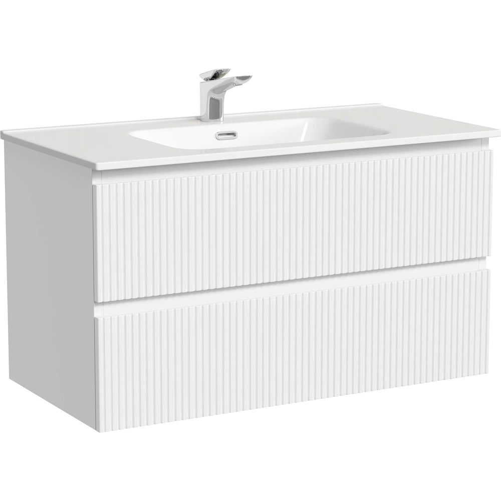 Изображение товара Тумба подвесная Sancos Snob T 890x445x500 с 2 ящиками Bianco