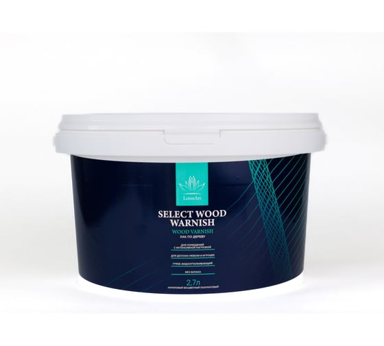 Изображение товара Лак по дереву LotusArt  Select Wood Warnish полуматовый 2,7л LSWW22227