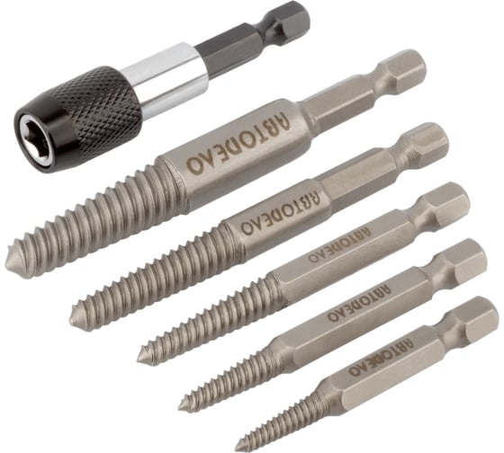 Изображение товара Набор экстракторов для шуруповерта Автоdело М3-М18, 5шт, пластиковый кейс 40289 17017