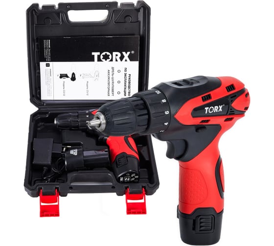 Изображение товара Аккумуляторная дрель-шуруповерт TORX CD-12C 2 АКБ 9310213