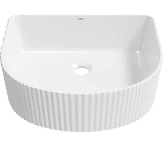 Изображение товара Накладная/подвесная раковина для ванной Wellsee Festive Fox : полукруглая, ширина умывальника 45 см, цвет глянцевый белый 317302000