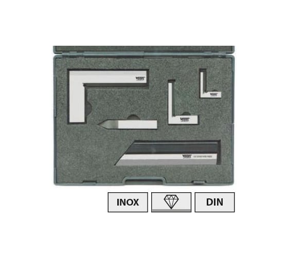 Изображение товара Набор лекальных угольников с лекальной линейкой для разметки Vogel 310229