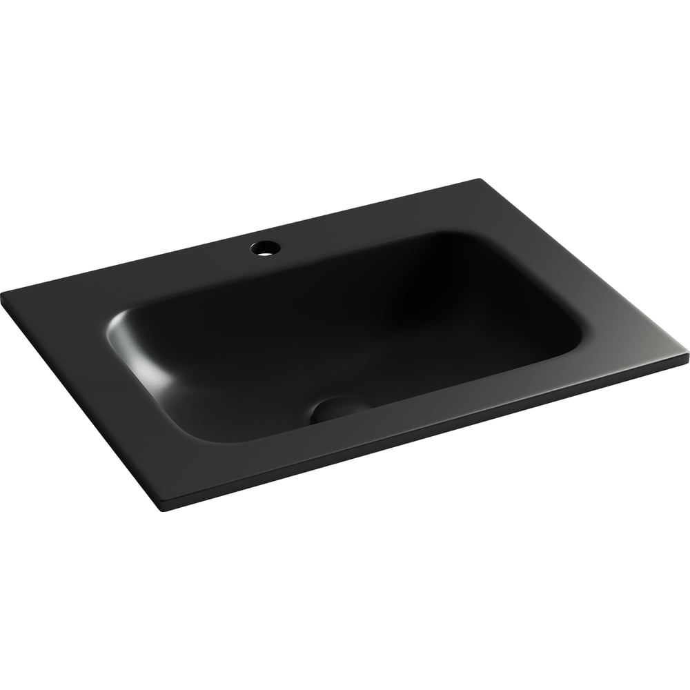 Изображение товара Накладная прямоугольная раковина Ceramicanova Grace черный матовый 610x457 мм