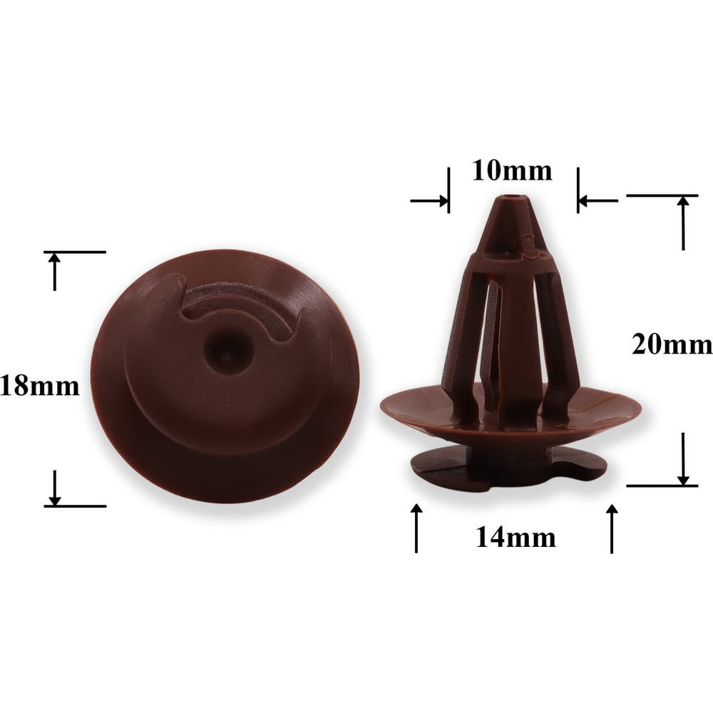 Изображение товара Автокрепеж КрепАвто для Volkswagen 10 шт пластиковый коричневый для отделки