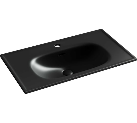 Изображение товара Раковина накладная Ceramicanova Sabo с отверстием под смеситель 800x460x130 черный матовый CN13002MB