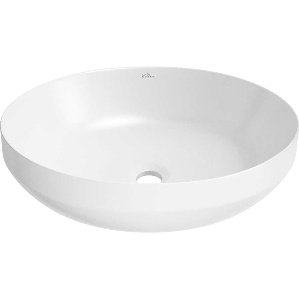Изображение товара Накладная овальная раковина Wellsee Air Gap R 50 см глянцевый белый