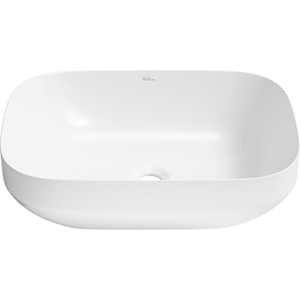 Изображение товара Накладная раковина Wellsee Air Gap S глянцевая белая 50 см