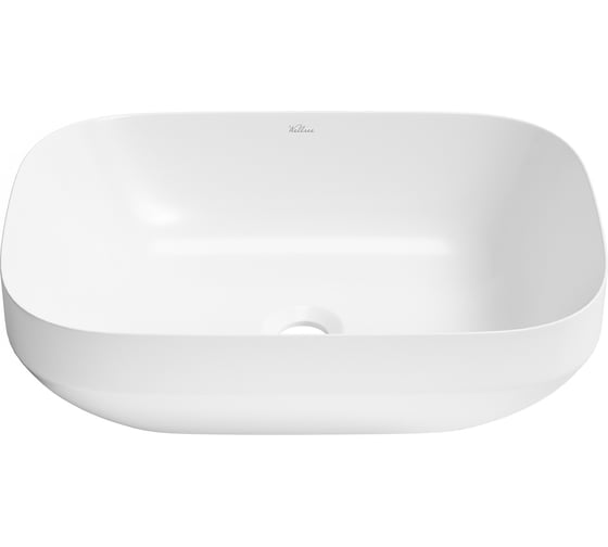 Изображение товара Накладная раковина для ванной Wellsee Air Gap S : прямоугольная, ширина умывальника 50 см, цвет глянцевый белый 338501000