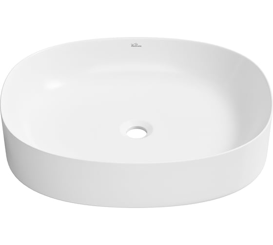 Изображение товара Накладная раковина для ванной Wellsee Belle Spa 2.0 : прямоугольная, ширина умывальника 55 см, цвет глянцевый белый 335802000