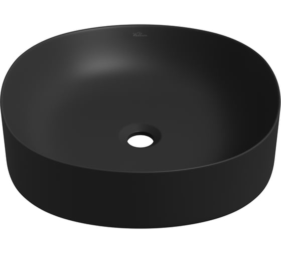 Изображение товара Накладная раковина для ванной Wellsee Belle Spa 2.0 : квадратная, ширина умывальника 45 см, цвет матовый черный 335805000