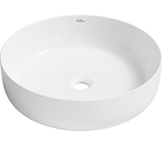 Изображение товара Накладная раковина для ванной Wellsee Belle Spa 3.0 : круглая, ширина умывальника 45 см, цвет глянцевый белый 335901000