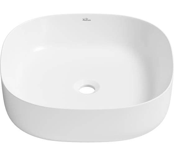Изображение товара Накладная раковина для ванной Wellsee Belle Spa 3.0 : квадратная, ширина умывальника 45 см, цвет глянцевый белый 335903000