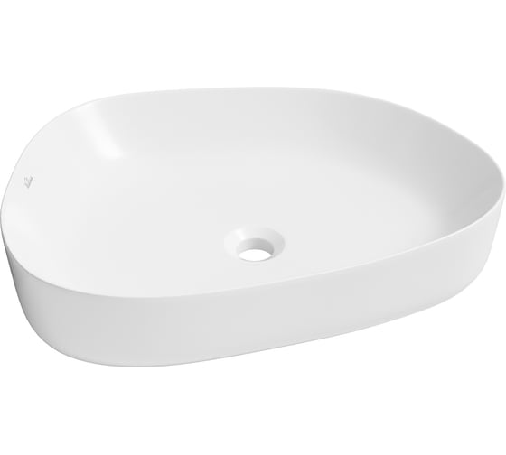 Изображение товара Накладная раковина для ванной Wellsee Belle Spa 3.0 : нестандартная, ширина умывальника 55 см, цвет глянцевый белый 335904000