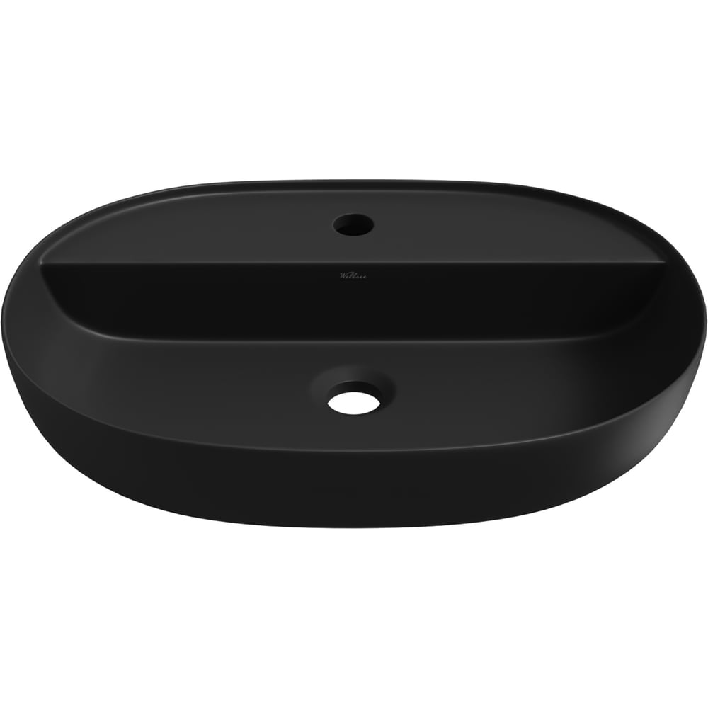 Изображение товара Накладная раковина Wellsee Chic Riviera черного цвета 50 см