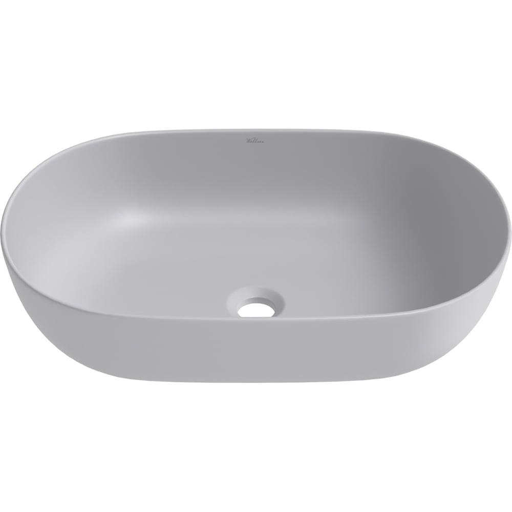 Изображение товара Накладная раковина для ванной Wellsee Chic Riviera овальная матовая серый