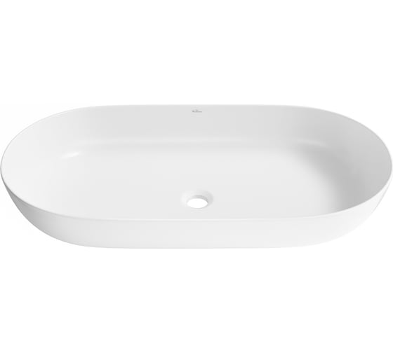 Изображение товара Накладная раковина для ванной Wellsee Chic Riviera : овальная, ширина умывальника 80 см, цвет глянцевый белый 326803000
