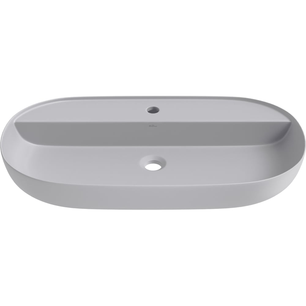Изображение товара Накладная раковина Wellsee Chic Riviera овальная матовая серого цвета