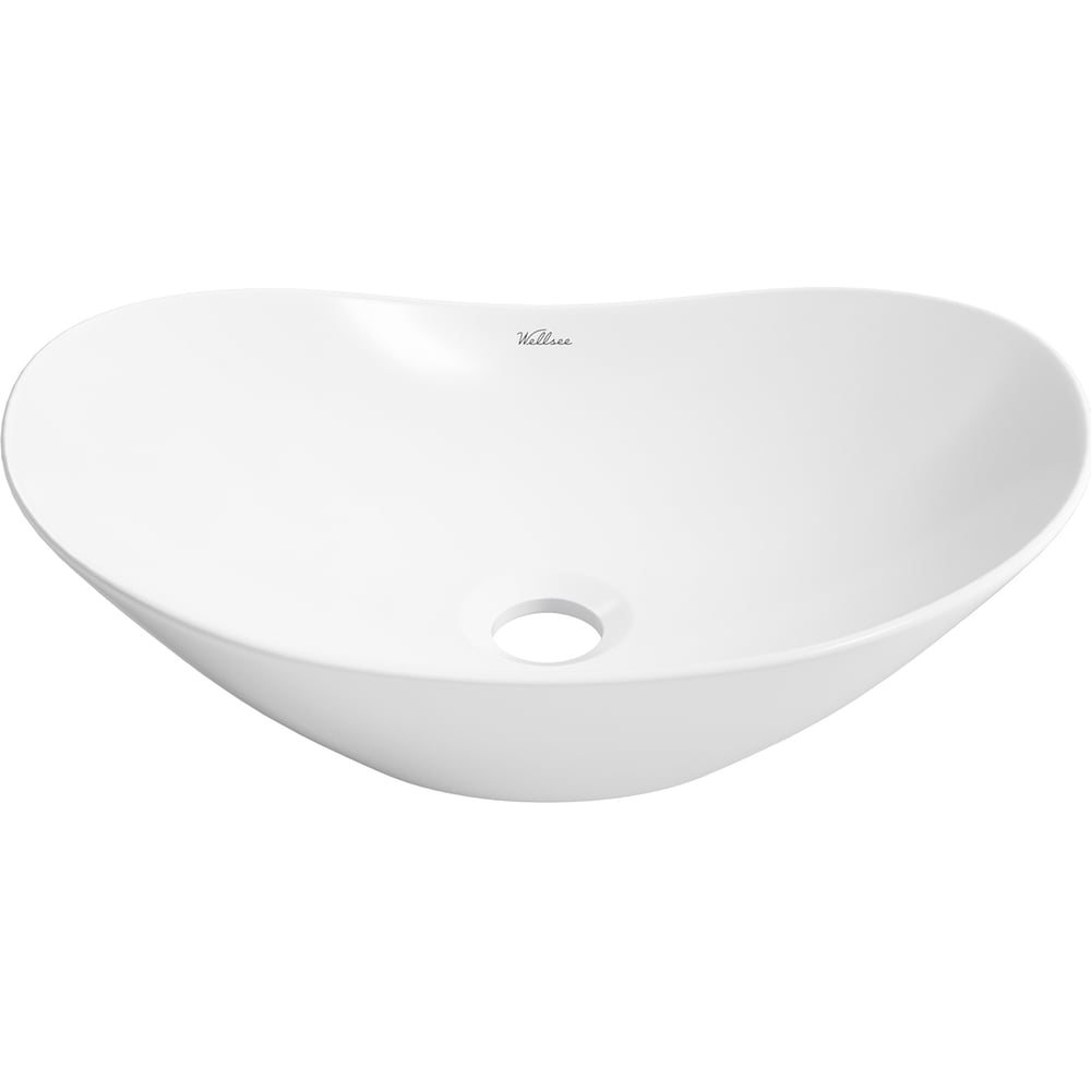 Изображение товара Накладная раковина для ванной комнаты Wellsee Carefree Dove 43 см белая