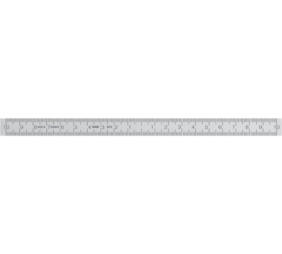 Изображение товара Линейка нержавеющая Vogel с нулевым отсчетом в центре 100-0-100мм 13x0,5 1010010020-0-