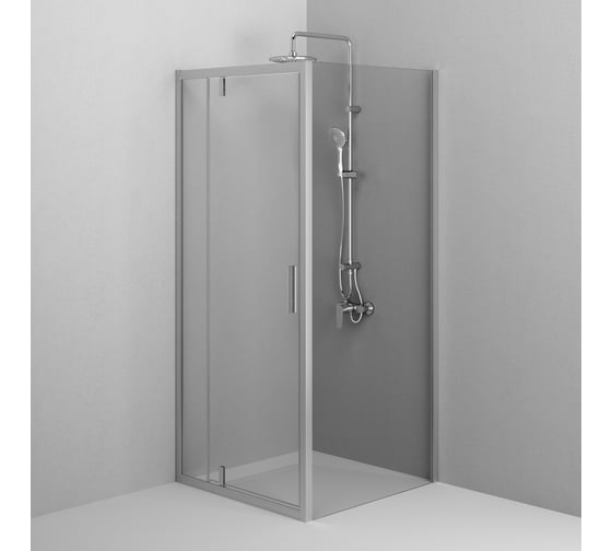Изображение товара Душевое ограждение квадрат AM.PM Gem распашн дверь 90x90, мат хром, стекло прозрачн W90G-404-9090-MT
