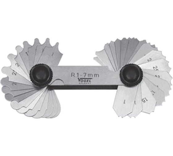 Изображение товара Набор радиусных шаблонов Vogel 1.0-7.0, 17 шт., 34 меры 472105