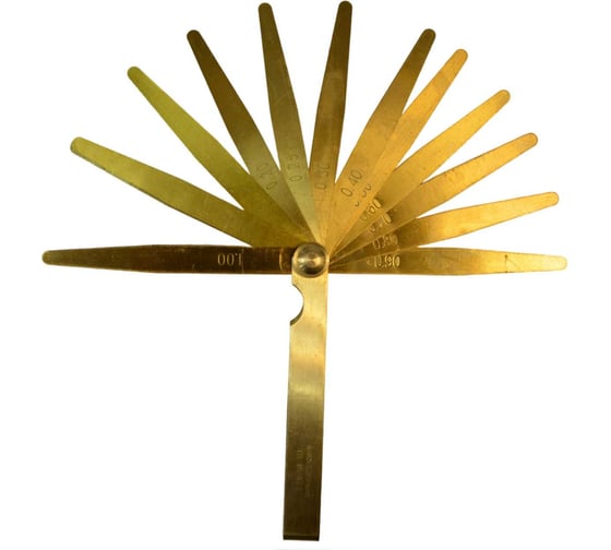 Изображение товара Набор щупов Vogel 0,05 ... 1,0 L=100 кон. латунь,антимагн. 13 шт.в чехле 414105