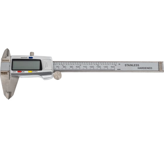 Изображение товара Штангенциркуль цифровой Vogel 0-150 0.01 с глубиномером с роликом 202002